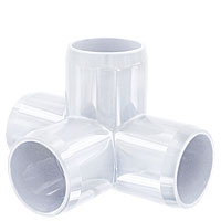1 in. 4-Way PVC Fitting, Furniture Grade - White